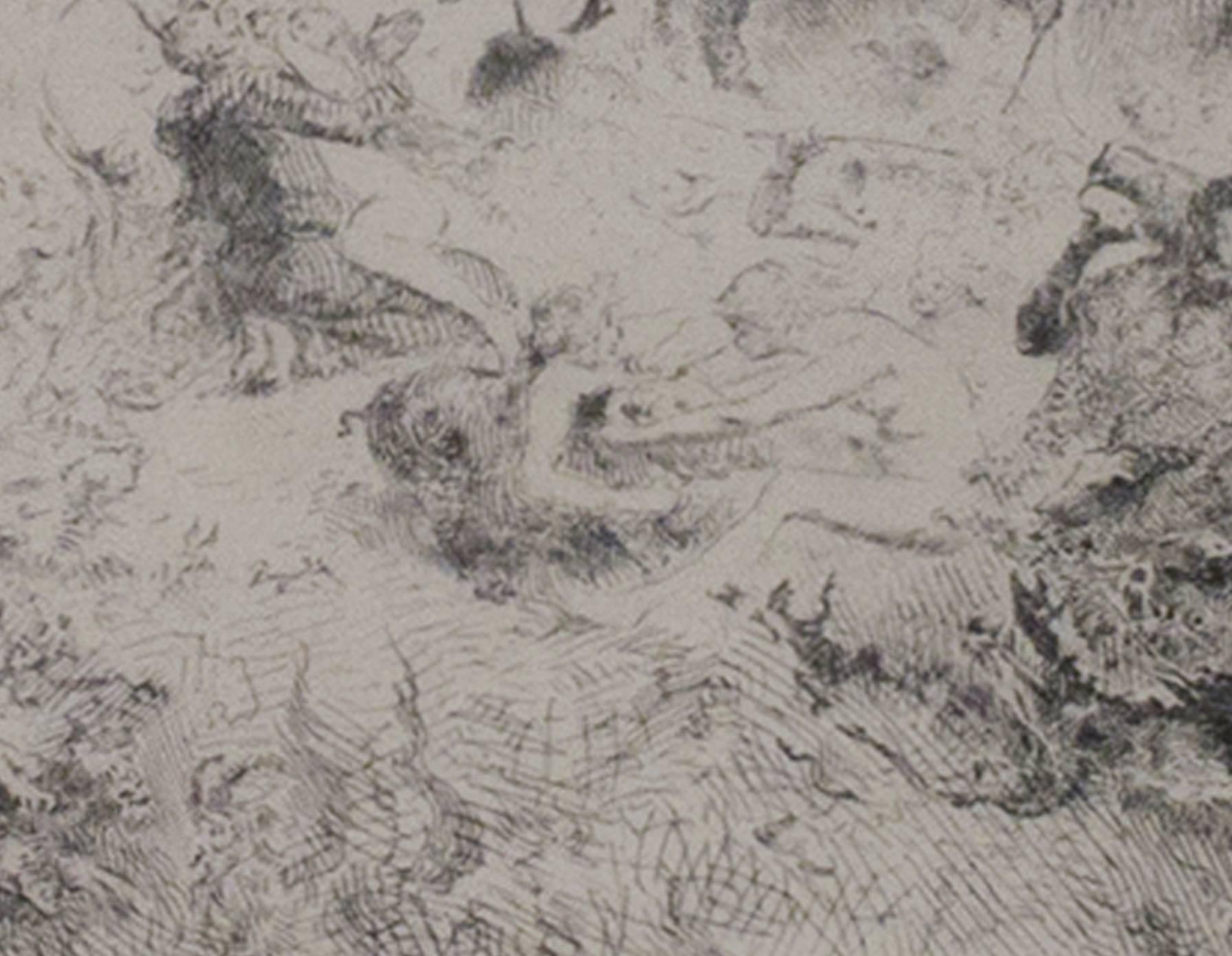 « A Witch's Sabbath/A Porcabeuf », eau-forte signée par Fernand Cormon 4