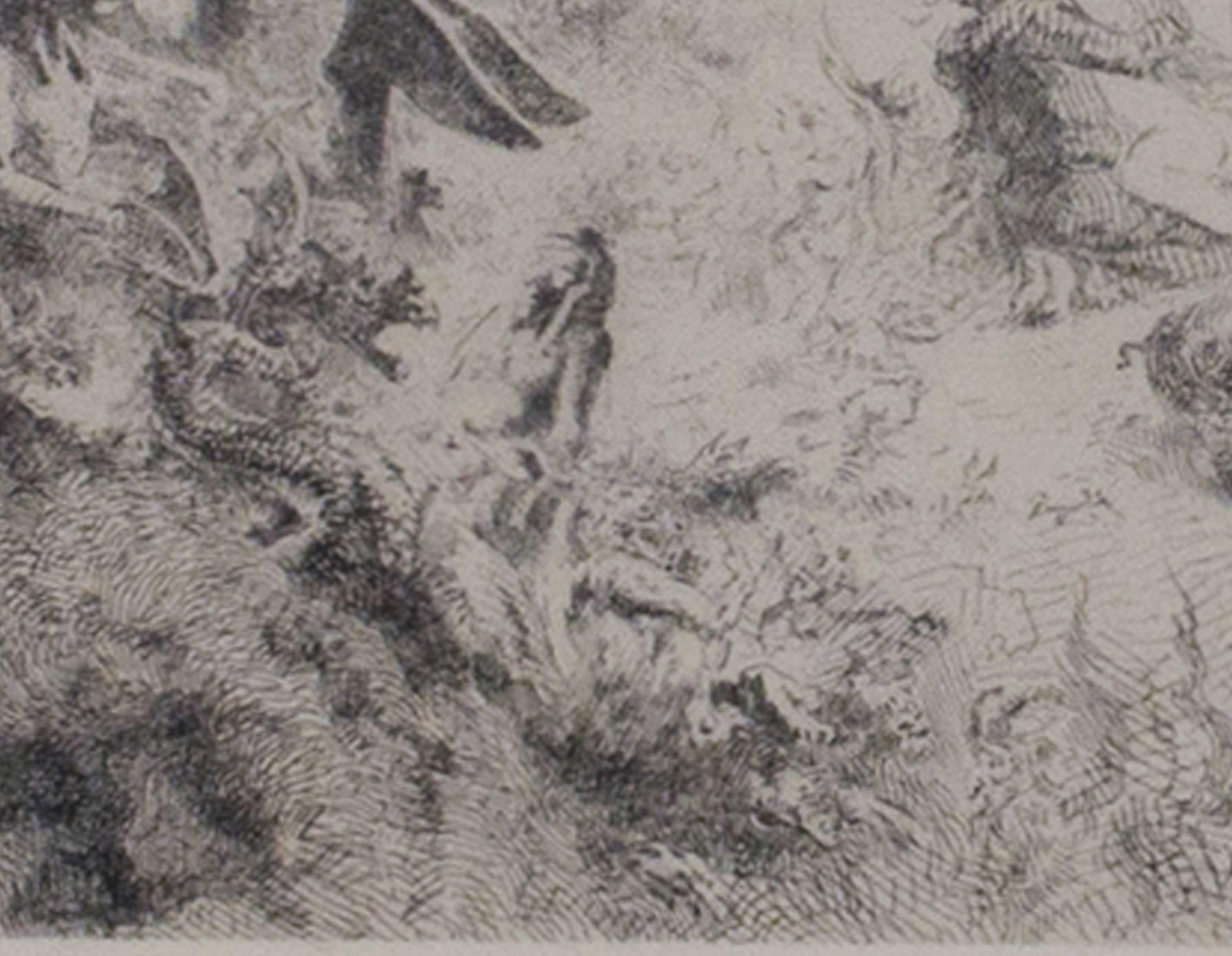 « A Witch's Sabbath/A Porcabeuf », eau-forte signée par Fernand Cormon 3
