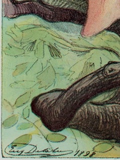 "Kacia, " Original Color Lithograph by Eugene Delatre