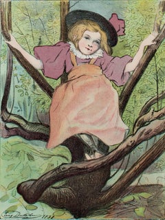 "Kacia", Lithographie originale en couleur d'Eugène Delatre