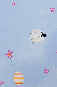 "Sweet Dreams KMH 042, " Acrylic & Mixed Media signed by Katherine Hartley