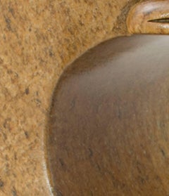 "Eagle & Bear, " Carved Yellow Speckled Brazilian Soapstone signed by Leroy Henry