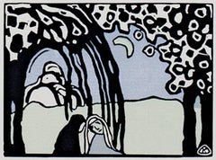 "Zwei Frauen in Mondlandschaft (Two Women in Moonlight)," by Wassily Kandinsky