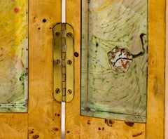 "Spin, " Mixed Media Miniature Encased in a Wooden Box by Elizabeth Austin