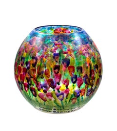 Round Vase--Summer Flowers II