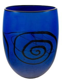 Blue Spiral Large Vase