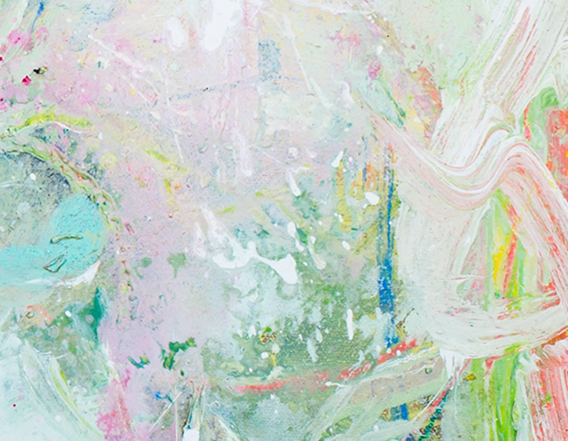 « Into the Sun II », huile sur toile multicolore au pastel signée par Alayna Rose en vente 4