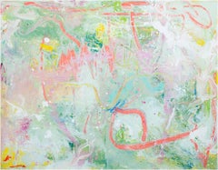 « Into the Sun II », huile sur toile multicolore au pastel signée par Alayna Rose