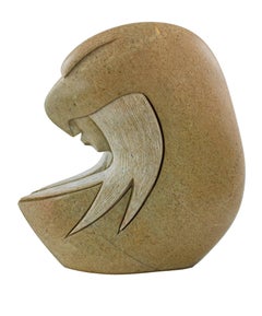 "Eagle & Chief, " Carved Green Brazilian Soapstone signed by William Skye