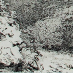 "Forest Glen, " Etching Landscape initialed in Plate by John Thomas Smith