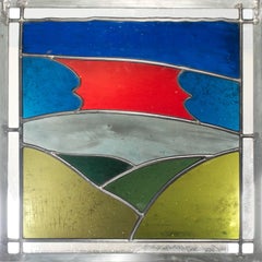 Used "Sunset After Storm, " Stain Glass Window after a Woodcut by Carol Summers