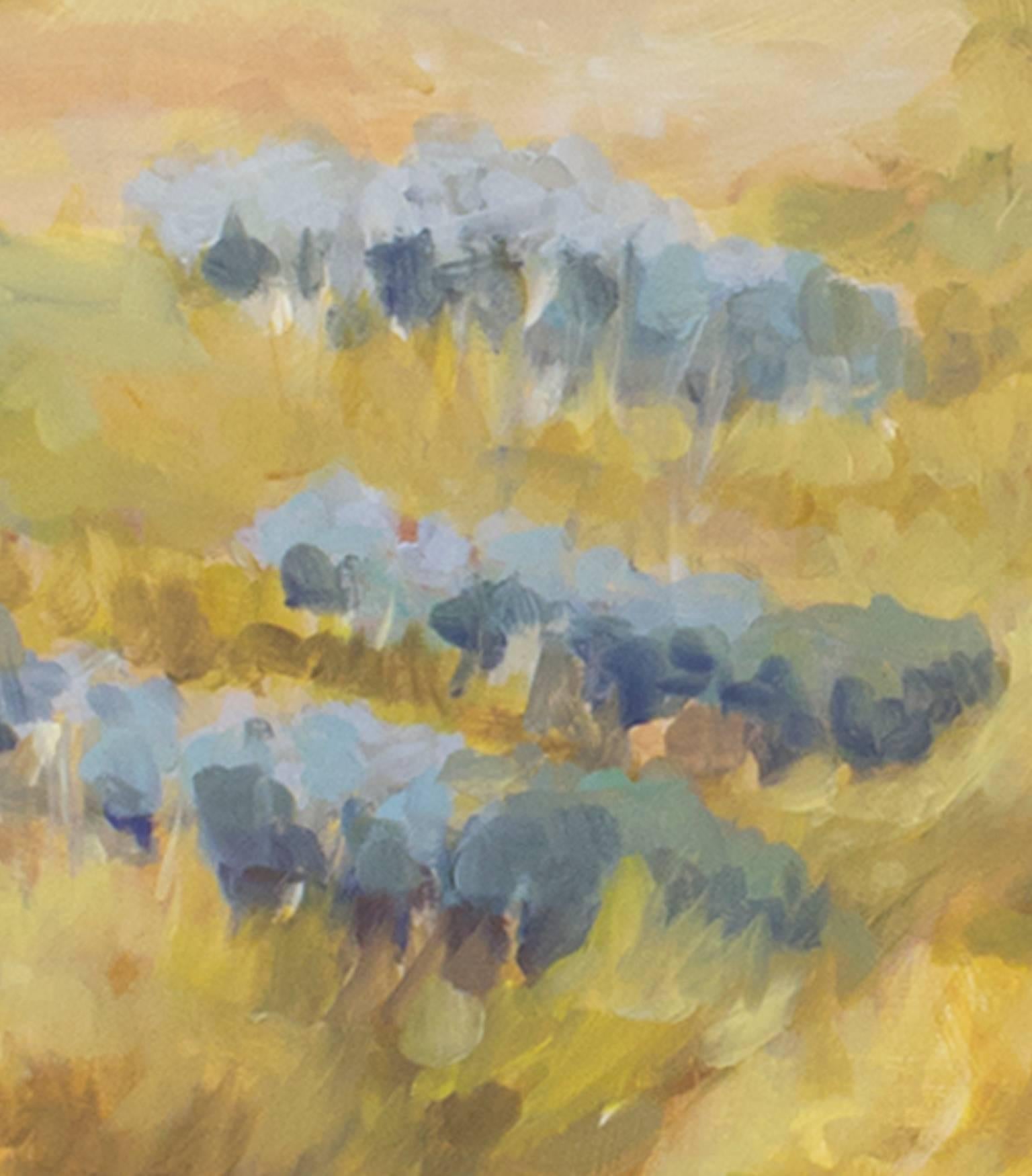 „Sheridan Herd“, Öl auf Masonit-Landschaft, signiert von Heather Foster im Angebot 4