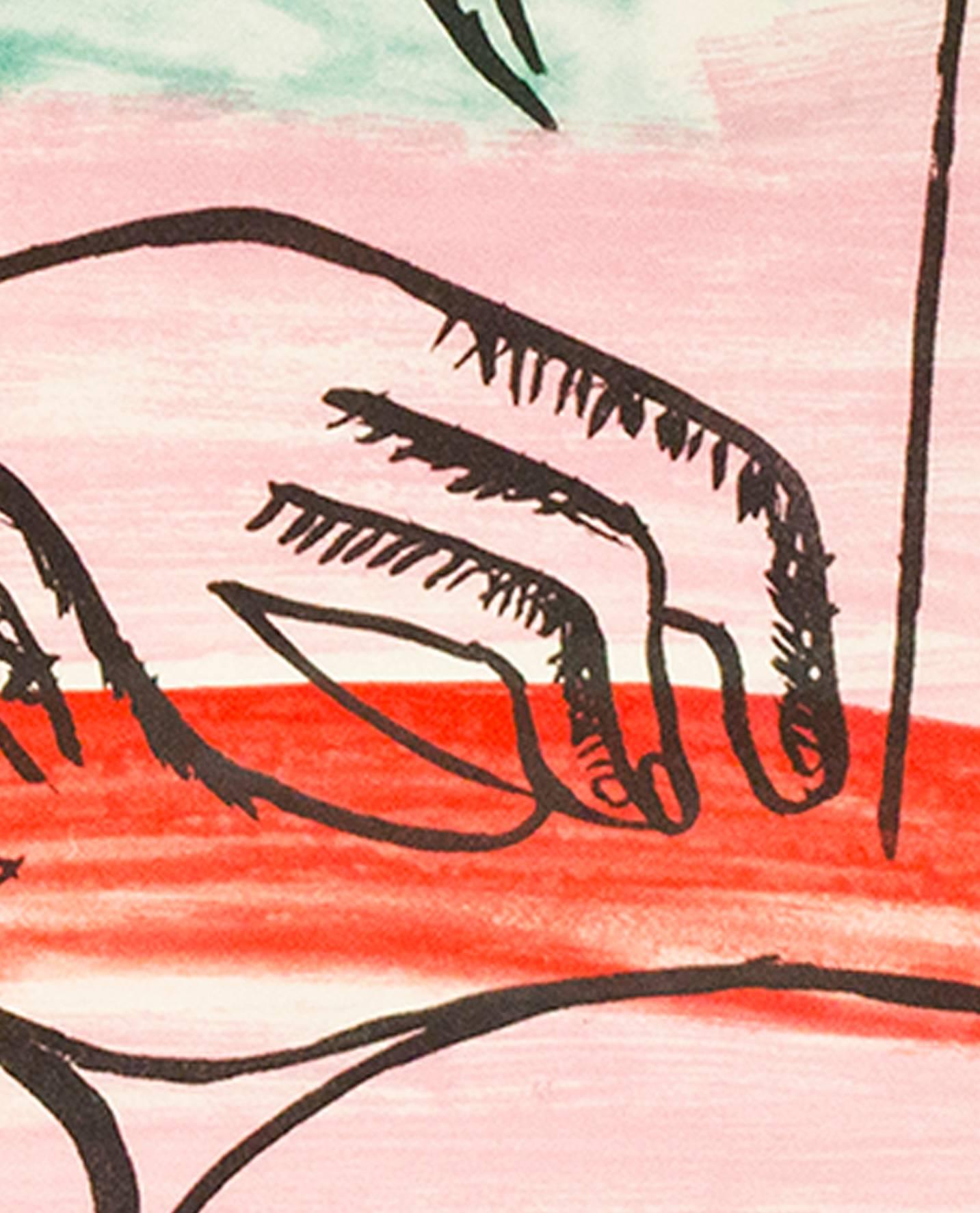 „The Catch (Les Mains du Pecheur), „Farb-Aquatinta signiert von Le Corbusier im Angebot 3