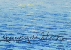 „Mackinac Island Lighthouse“:: Öl auf Masonit:: signiert von Gregory D. Steele