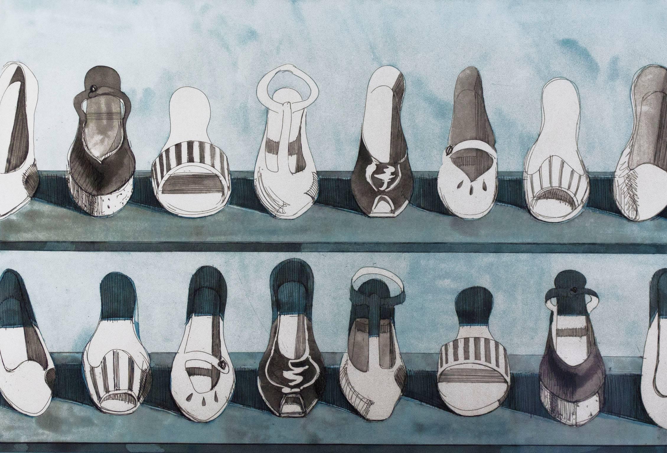 Wayne Thiebaud Still-Life Print - Shoe Rows