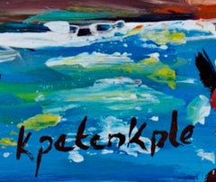 "Reflection, " Acrylic on Paper signed by Samuel B. Kpetenkple