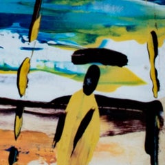 "Sunset Over the South Atlantic Shore, Ghana, Africa, " Acrylic on Paper
