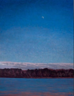 "Hatch Lake Shore, " Landscape Oil on Canvas signed by Howard Schroedter