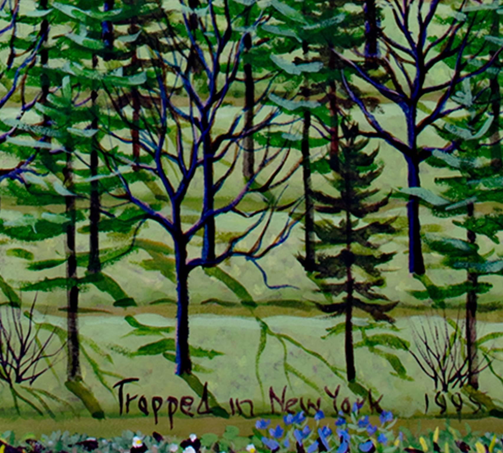 „Trapped in New York“, Acryl auf Leinwand Field of Trees, signiert von Tom Shelton im Angebot 3