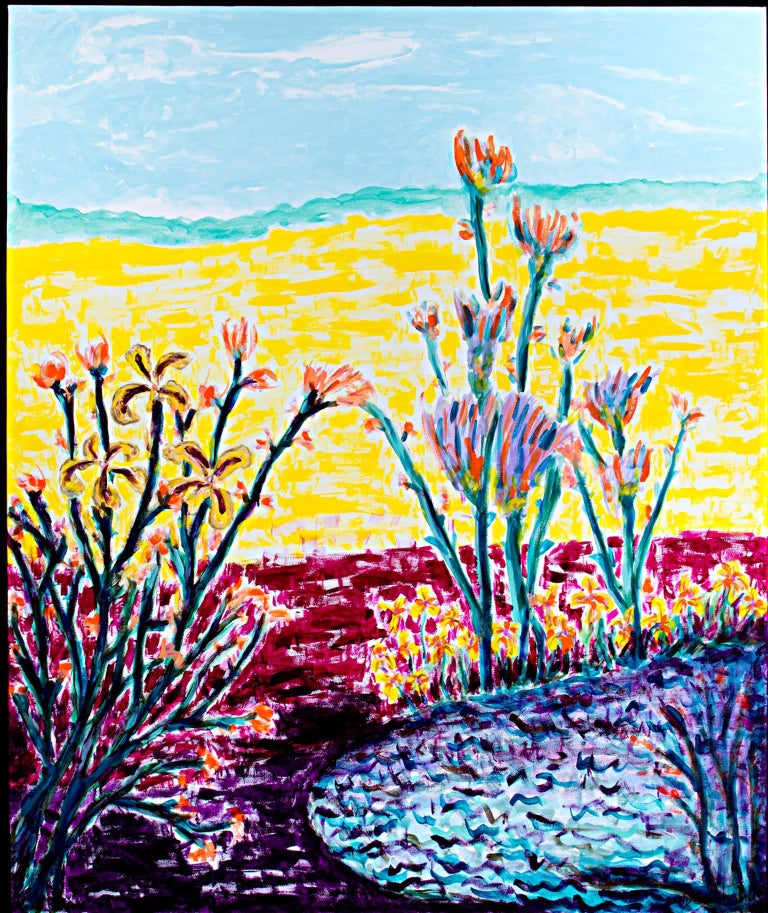 David "Cranberry Bog and Golden Fields, " Acrylic on Canvas