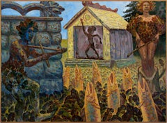 "Quercus Day at Mr. Ichthyik's House," Acrylic on Canvas by Randal Berndt
