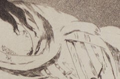 "Odalisque, " Original Etching and Aquatint Portrait by Edouard Manet