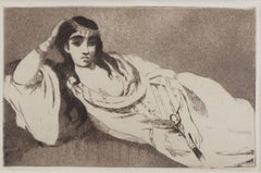 "Odalisque, " Original Etching and Aquatint Portrait by Edouard Manet