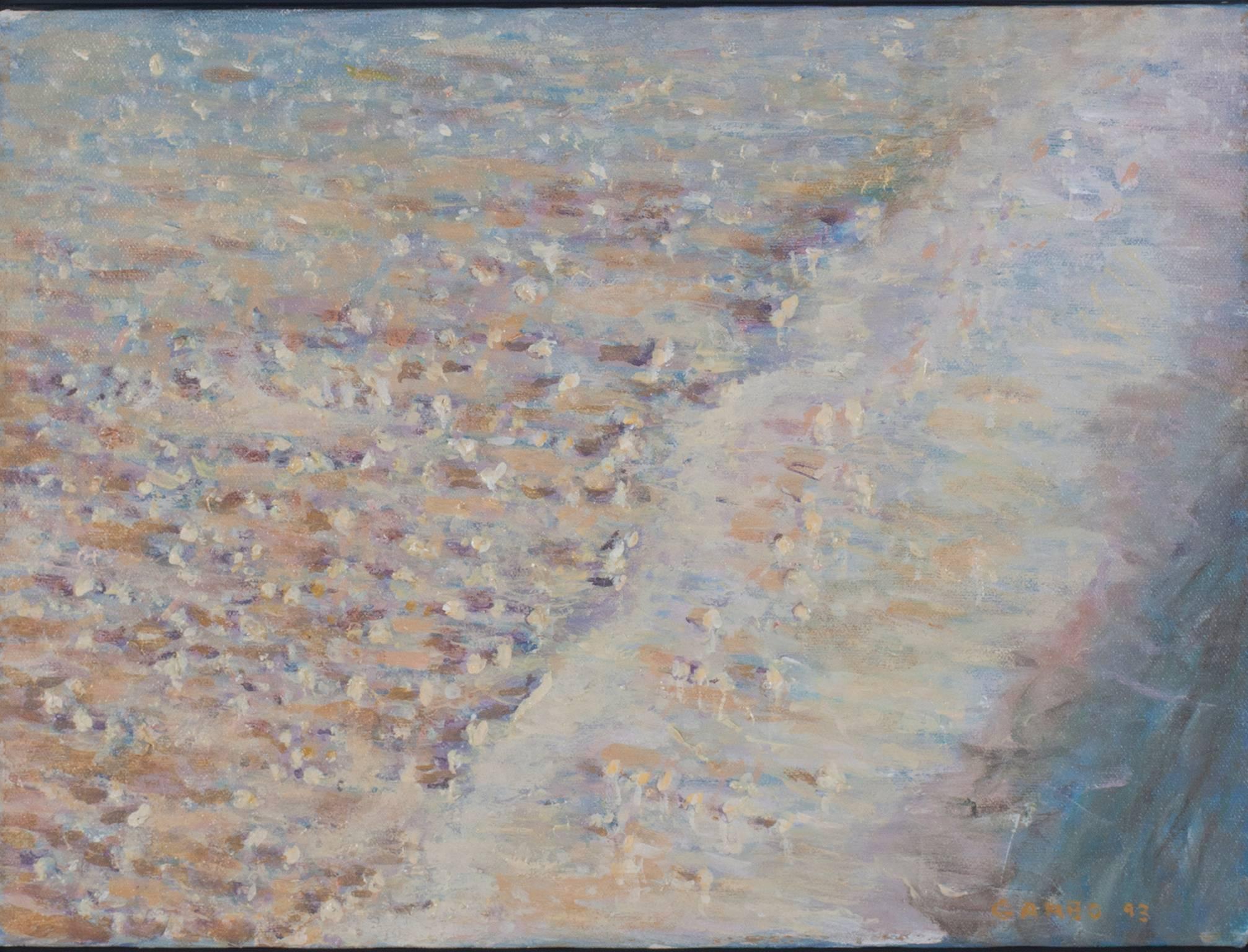 "Conchiglie effetto tramonto - Isola di Marco", Acrilico firmato da Chuck Garbo Hajinian