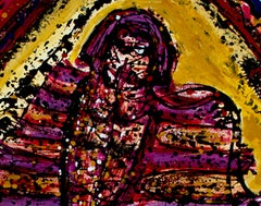 "Tutu, " Acrylic on Canvas signed by Javier Enrique Nunez