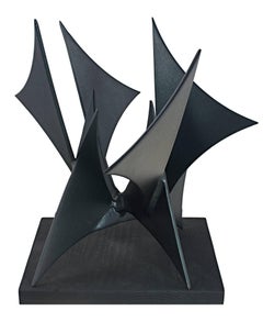 "Black Forest Memory, " Painted Steel signed by Ralph Wickstrom