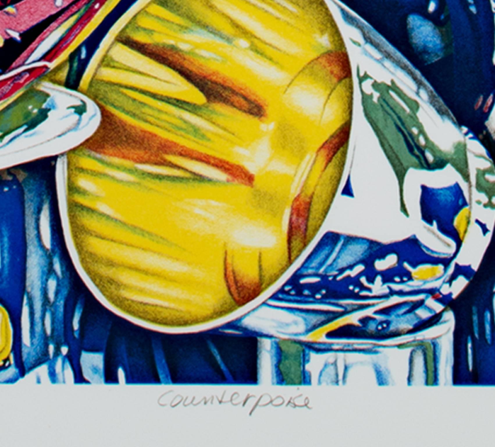 „Counterpoise“, Original-Farblithographie von Jeanette Pasin-Sloan, signiert im Angebot 4