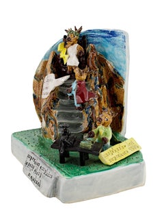 "Superdeer si lamenta con Zeus per Megabuck", Ceramica firmata da Bill Reid