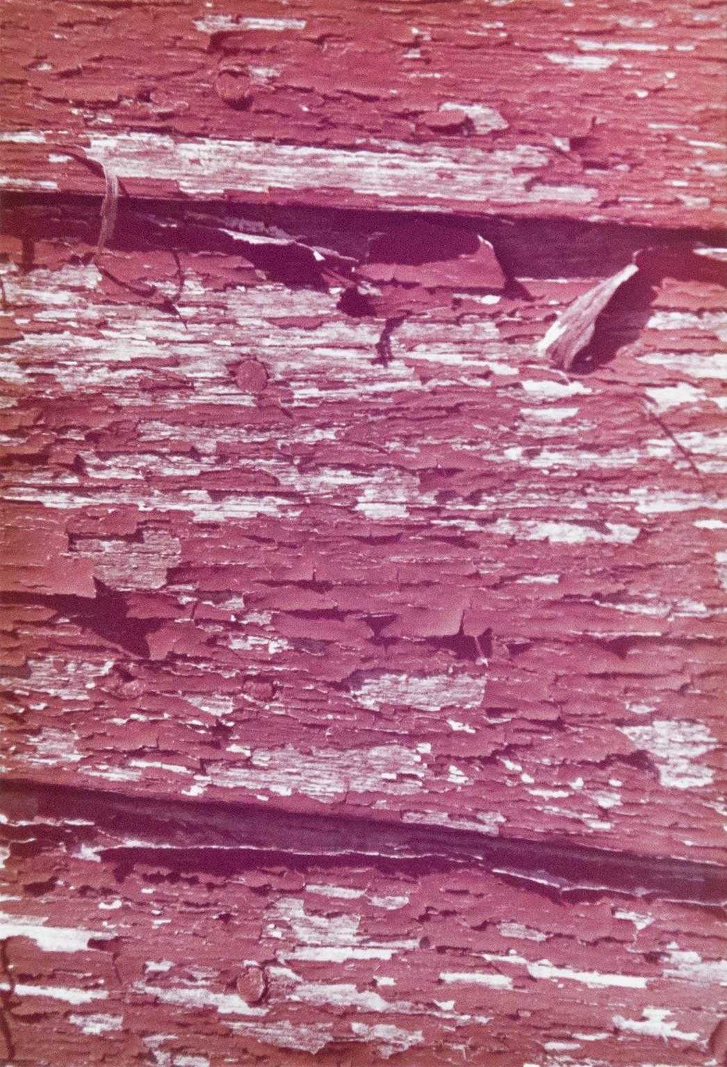 "Flaking Red" is an original fine art photography print by James Auer. The artist signed and titled the piece on the mat. It depicts a close-up image of flaking red paint, abstracting the painted wall into a field of color. 

13 3/4" x 9 1/4"