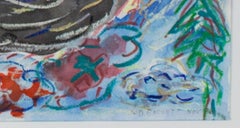 « Black Cloud Over Chenequa, », peinture à l'huile et aquarelle signée par David Barnett