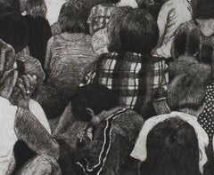 "Stampede", acquaforte originale in bianco e nero di Moishe Smith