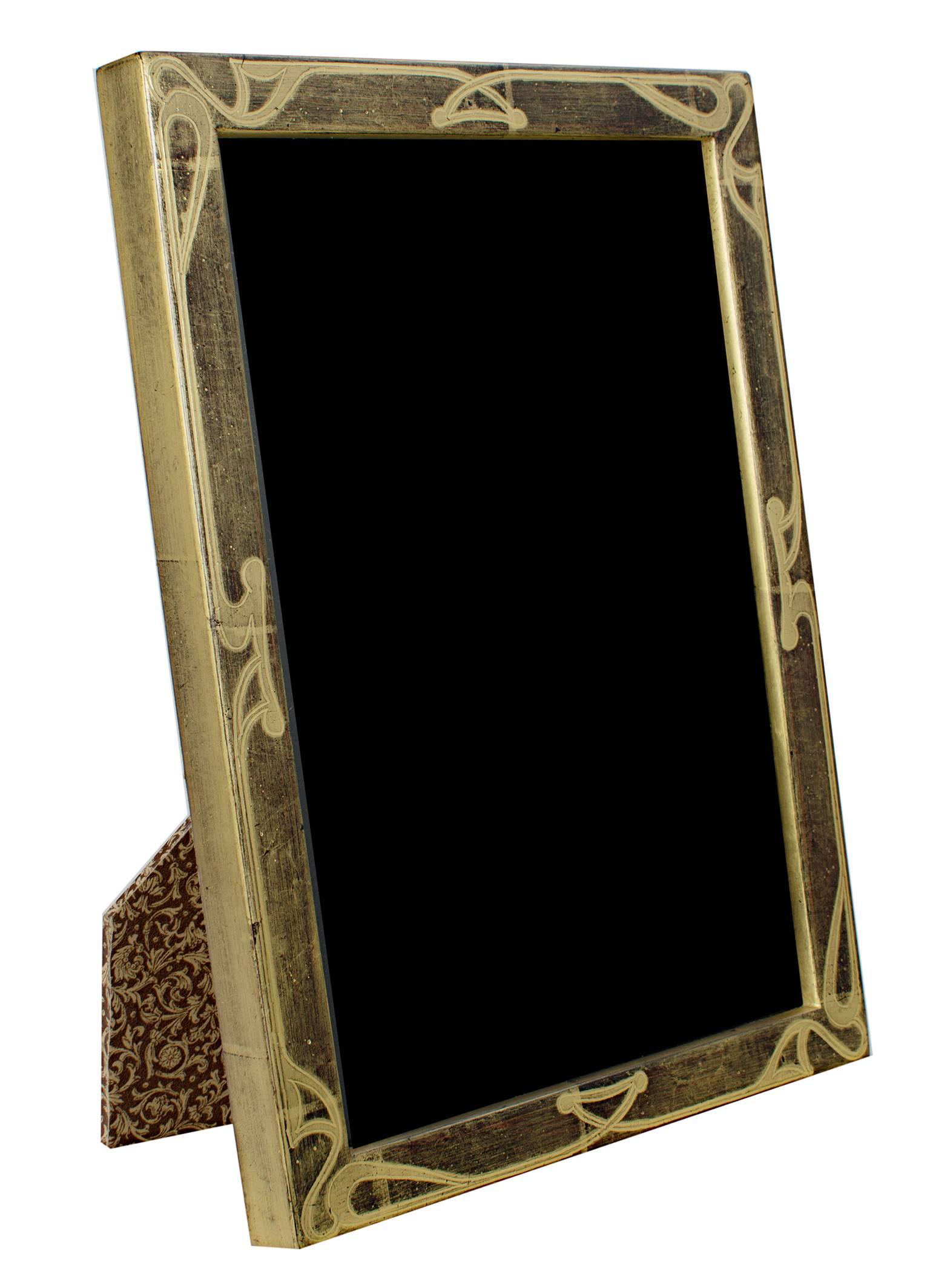 "Handmade 22K Gold Leaf Photo Frame, " Wood 5 x 7 in Frame created in Romania - Art by Unknown