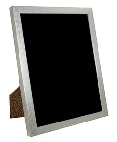 "Handmade 12K White Gold Leaf Photo Frame," Wood 8 x 10 in from Romania