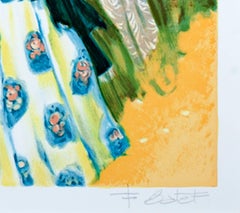 "Les Parisiennes, " Litografía original en color firmada por Francois Batet