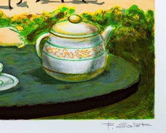 "Un Apres Midi au Champs de Courses, " Original Color Lithograph signed by Batet