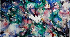 „Metamorphosis“, Original abstraktes Aquarell, signiert von Jeanne Spicuzza