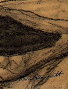 "Mountain Mystery, " Charcoal on Paper signed by David Barnett
