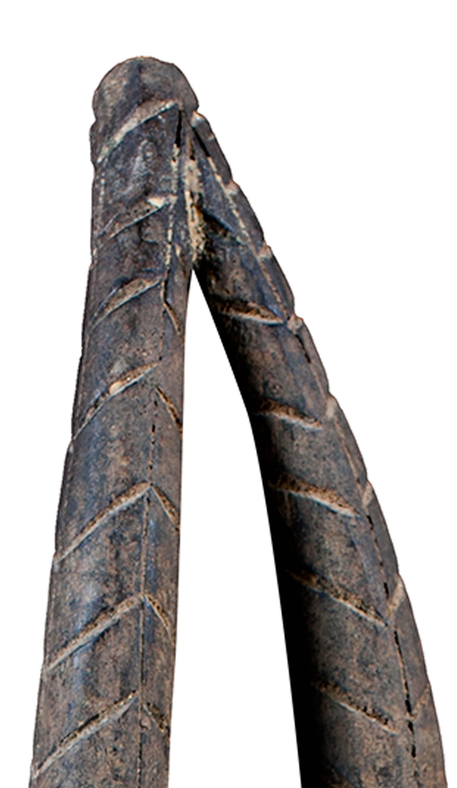 Paire de coiffeuses d'anteslopes Bambara, masculines et féminines, bois sculpté en vente 6