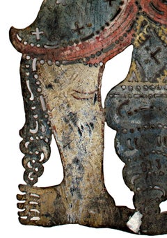 "Shadow Puppet Wayang Purwa, " Leather created in Indonesian in the 19th Century