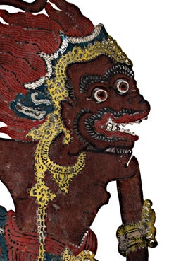 "Indonesian Shadow Puppet Wayang Purwa, " Leather created in Indonesia