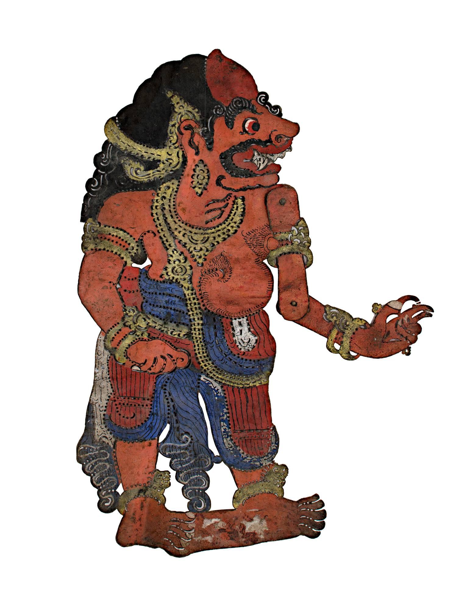 Unknown Figurative Sculpture - Indonesian Shadow Puppet Wayang Purwa