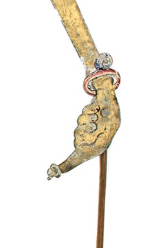 "Indonesian Shadow Puppet, " Wood and Leather created in Indonesia c. 1800s