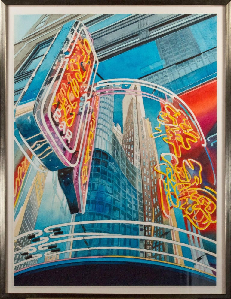 bruce-mccombs-neon-sign-n-y-c-watercolor-cityscape-signed-by