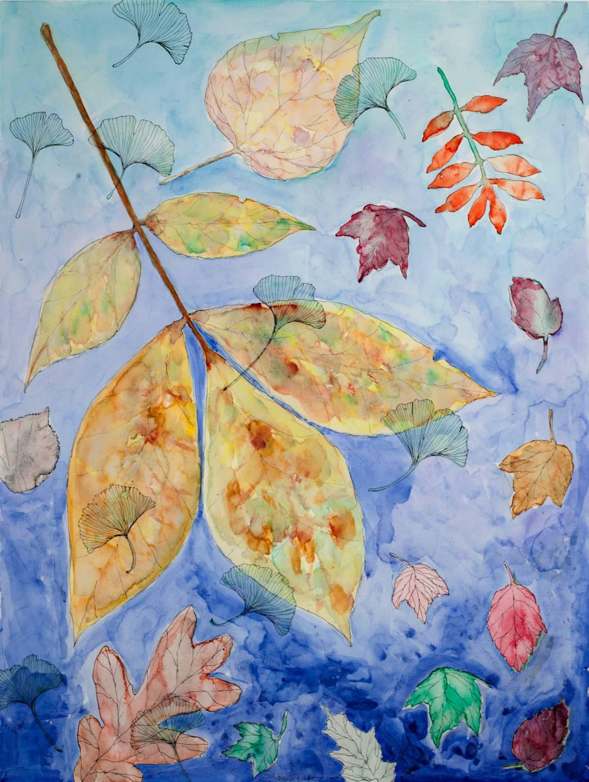 "Autumn Wind--Chenequa," Watercolor and Ink signed by David Barnett