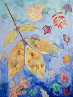 Vintage "Autumn Wind--Chenequa, " Watercolor and Ink signed by David Barnett