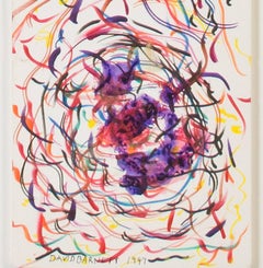 "Morph Dog Frenzy, " Ink, Watercolor, and Acrylic signed by David Barnett